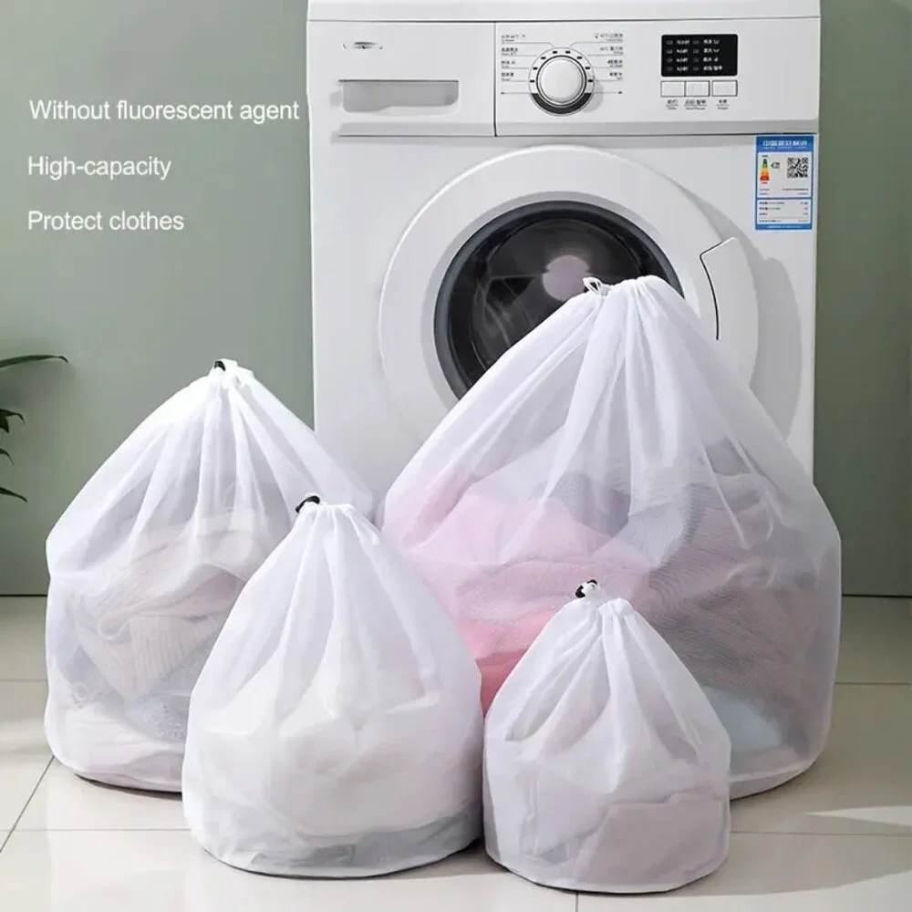NIB White XL Polyester Mesh Laundry Bags With Drawstring Closure *Price Is Firm*